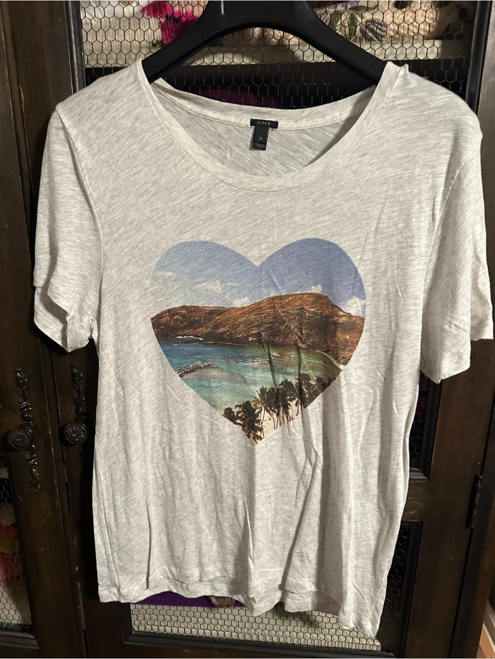 J.Crew heart tee NWOT XL